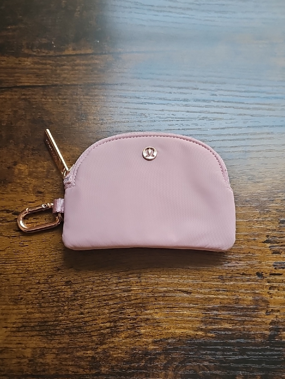 Lululemon athletica Pink Coin Pouch with Rose Gold Hardware